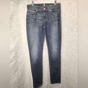 7 For All Mankind Roxanne Skinny Jeans Dark Wash 26